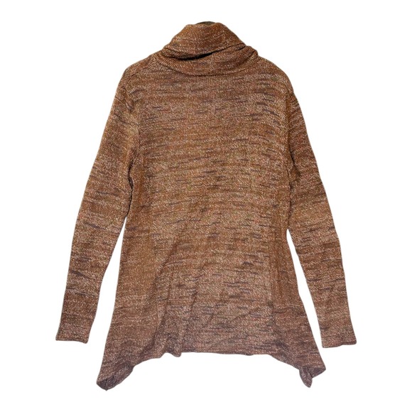 Roper Womens Cowl Neck Tunic Sweater XL Brown Embroidered Western‎ Boho Aztec - Picture 3 of 10
